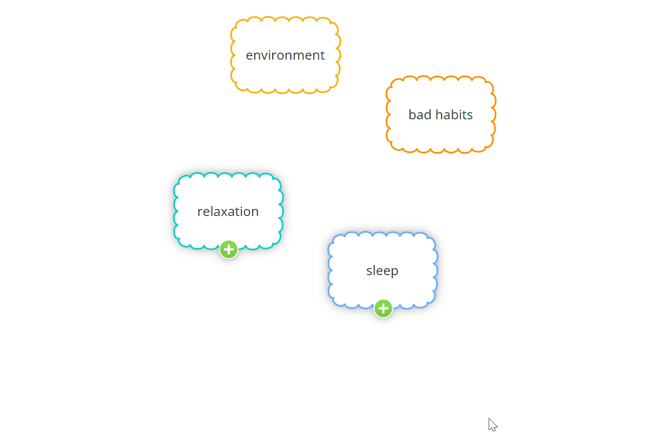 Click green plus icon to add a new connected bubble to your Capture Map