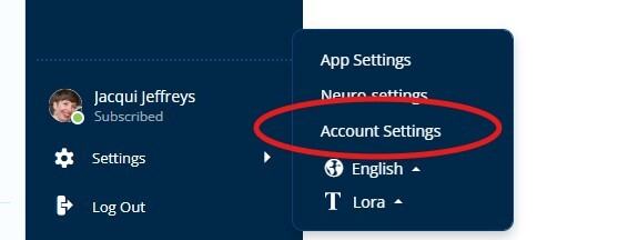 AYOA account settings