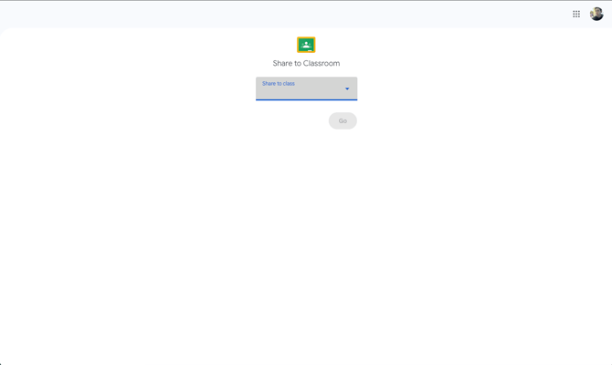 Screen 4 - classrrom share button clicked