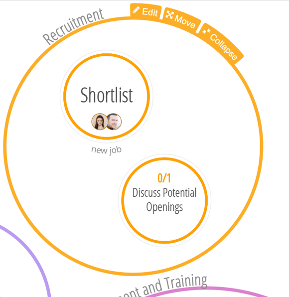 Hover over your category to edit, move or collapse it.