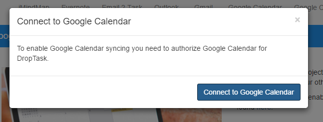 A prompt will appear asking you to connect Ayoa to Google Calendar