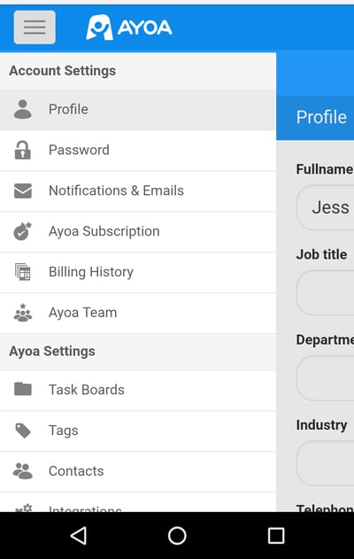 Account Settings.