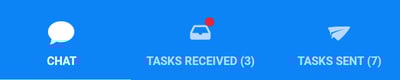 Tabs in the chat section.