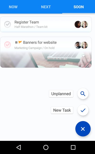 The Soon tab in My planner.