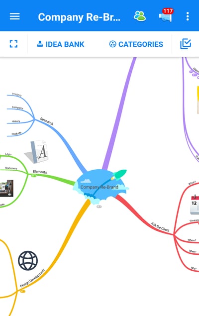 View of the opened map.