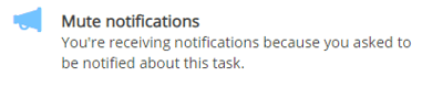 The mute notifications option.