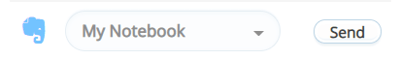 Evernote section with the Send option.