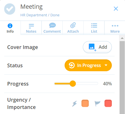 Show your progress on tasks