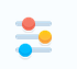 The 3-dot display settings icon.
