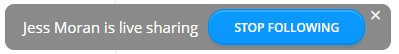 Leaving live share with the Stop Following button.