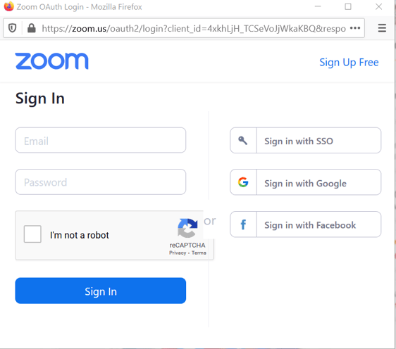 Sign into your Zoom account.