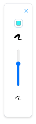 A scale with adjusted thickness of the line.