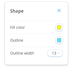 The shape options.