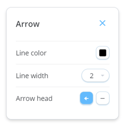 The arrow options.
