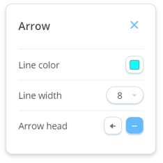 Adjusting arrow options.
