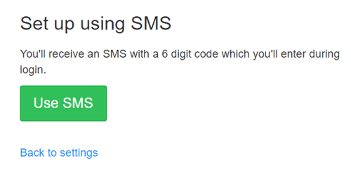 Setting up SMS window.