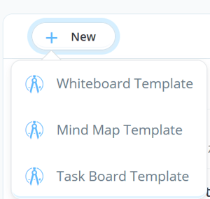Drop-down menu with different template board styles.