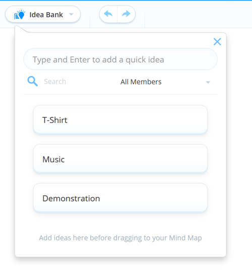 Your ideas will form in a list.