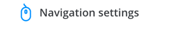 The navigation settings section.