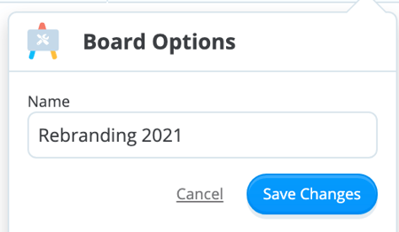Editing map's name in the board options.