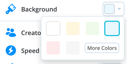 Choose from a preselected palette.