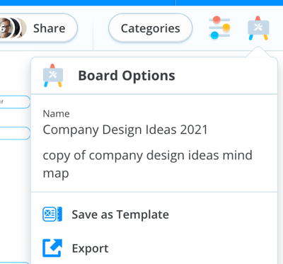 Export selected in the board options.