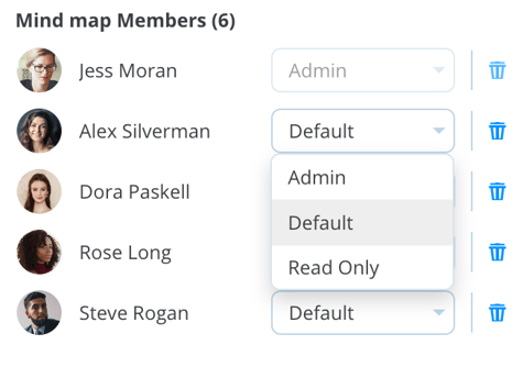 Assign team members different access roles