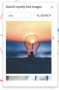 Search unsplash for an image