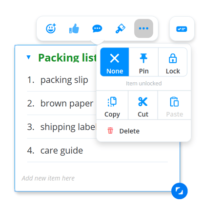 click on list and the 3 dot menu