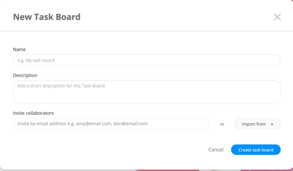 Naming the new task board.