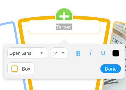 Type to add text to the box.