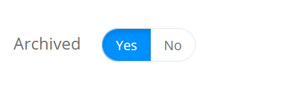Selecting Yes next the the Archive option.