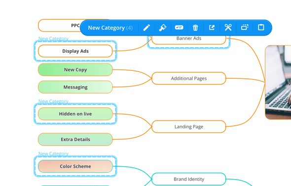 The multi-select toolbar