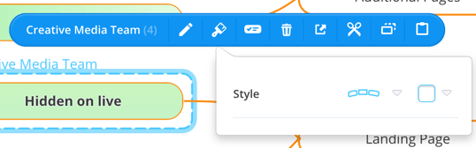 Click on the paintbrush icon in the middle of the toolbar.