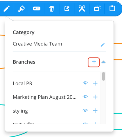 Next to 'Branches', click on the '+' icon.
