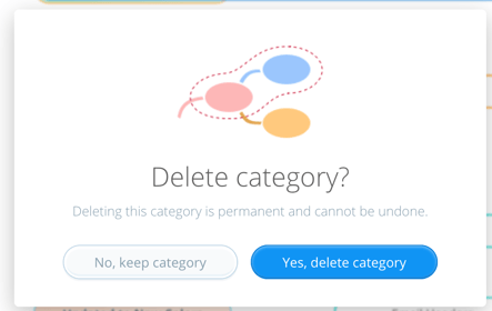 From the category toolbar select the trashcan icon