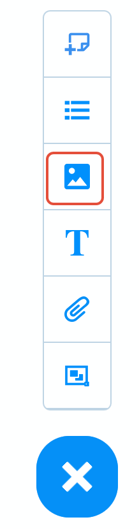Tap on the image icon in the toolbar