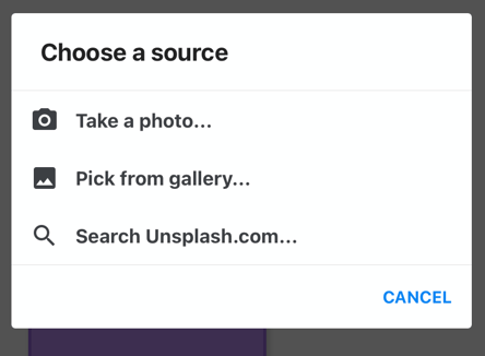 Choose an image source