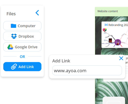 Input the link you want to add to your whiteboard