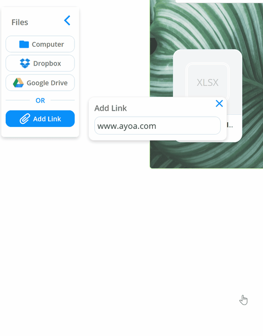Press enter and your link becomes a draggable item