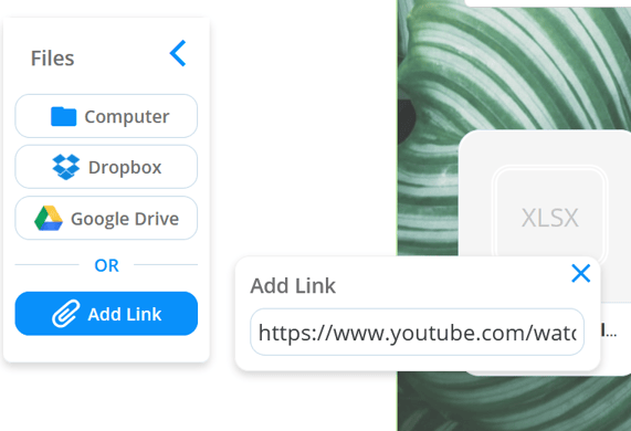Insert a link to a youtube video