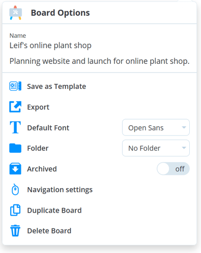 open a drop-down menu