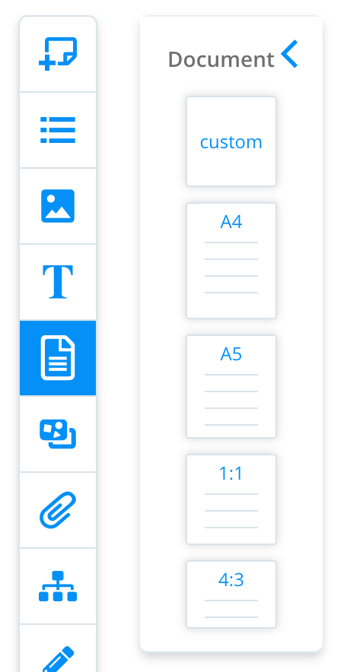 Choose the size of your document