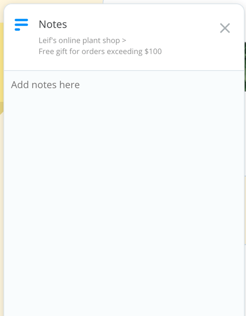 This will open up the notes tab.