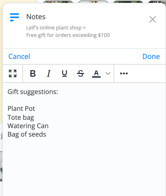 Type the content of the note.