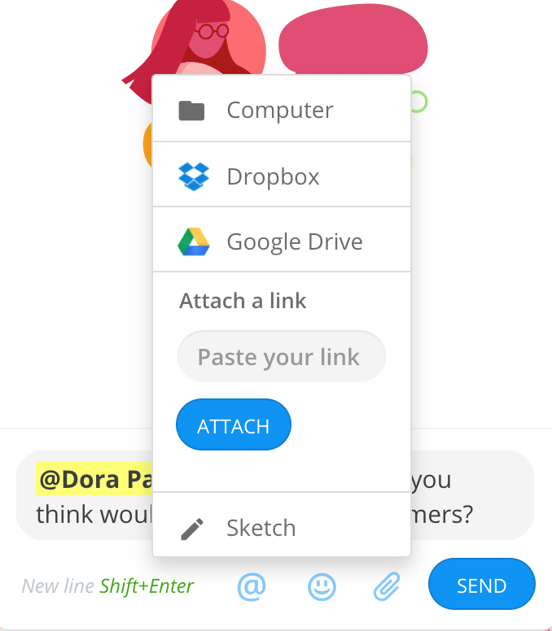 You can also add attachments such as images, web-links and documents.