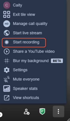 record the call