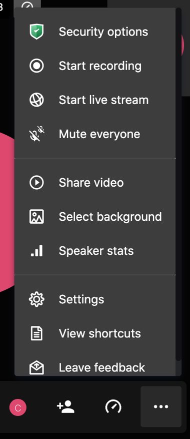 View additional settings