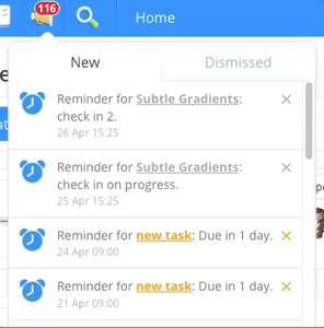 View Dismissed Notifications