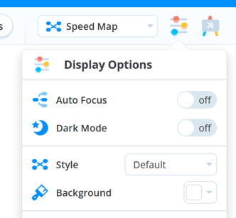 Ayoa's mind map display options